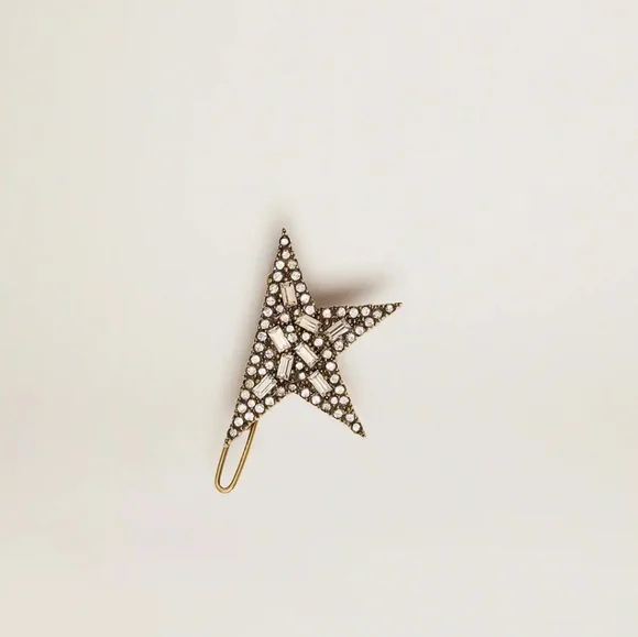 NIB ✨️Golden Goose Lace Lock Star Pin In Antique Gold Gorgeous✨️ - Picture 3 of 14